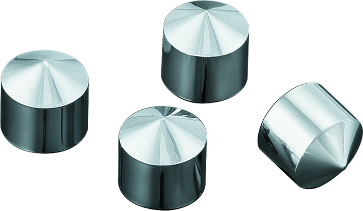 Kuryakyn Peaked Rocker Box Bolt Covers 4 Piece Twin Cam & Milwaukee-8 - Bull Strap