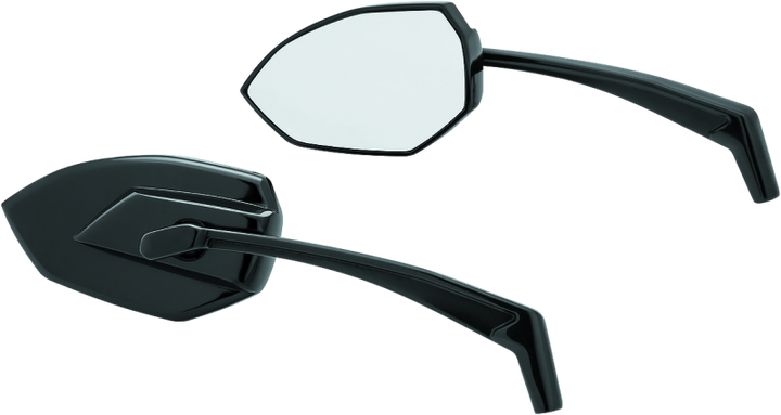 Kuryakyn Phantom Mirrors Gloss Black - Bull Strap
