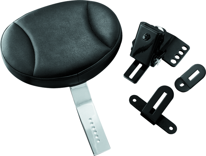 Kuryakyn Plug-In Driver Backrest 97-Up Touring Chrome - Bull Strap