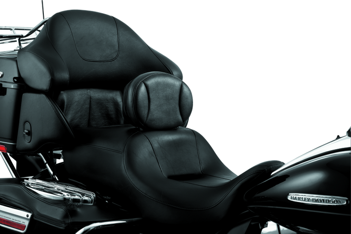 Kuryakyn Plug-In Driver Backrest 97-Up Touring Chrome - Bull Strap