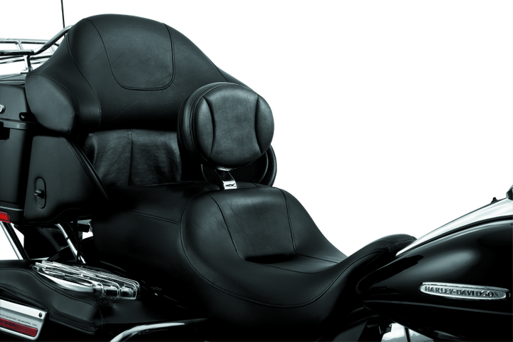 Kuryakyn Plug-In Driver Backrest 97-Up Touring Chrome - Bull Strap