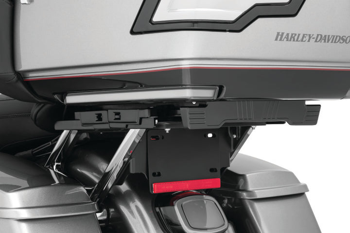 Kuryakyn Quick Adjust Tour-Pak Relocator 14-Up Touring Black - Bull Strap