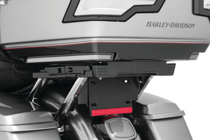 Kuryakyn Quick Adjust Tour-Pak Relocator 14-Up Touring Black - Bull Strap