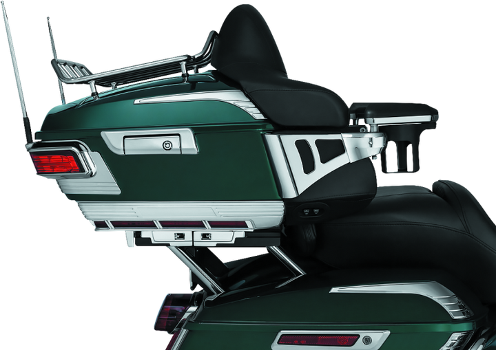 Kuryakyn Quick Adjust Tour-Pak Relocator 14-Up Touring Chrome - Bull Strap