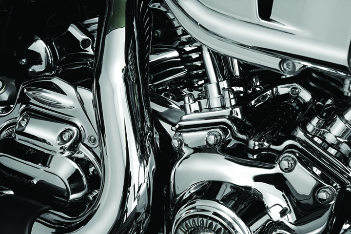 Kuryakyn Rear Cylinder Base Cover 09-16 Touring Models - Bull Strap