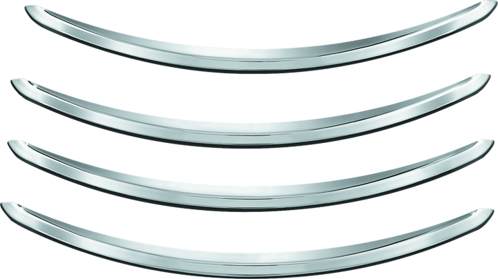 Kuryakyn Rear Fender Accents FLHX & FLTR Models Chrome - Bull Strap