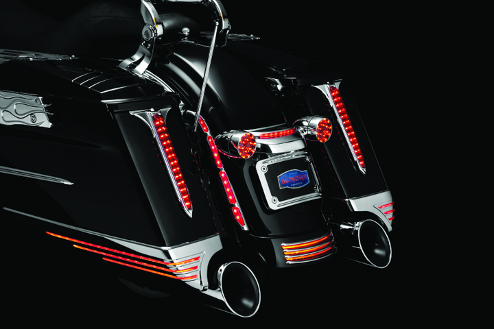 Kuryakyn Rear Fender Accents FLHX & FLTR Models Chrome - Bull Strap