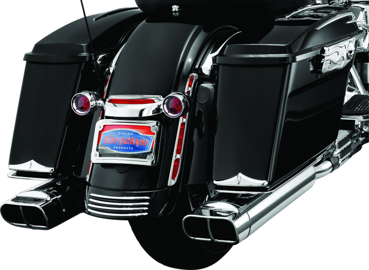 Kuryakyn Rear Fender Accents FLHX & FLTR Models Chrome - Bull Strap