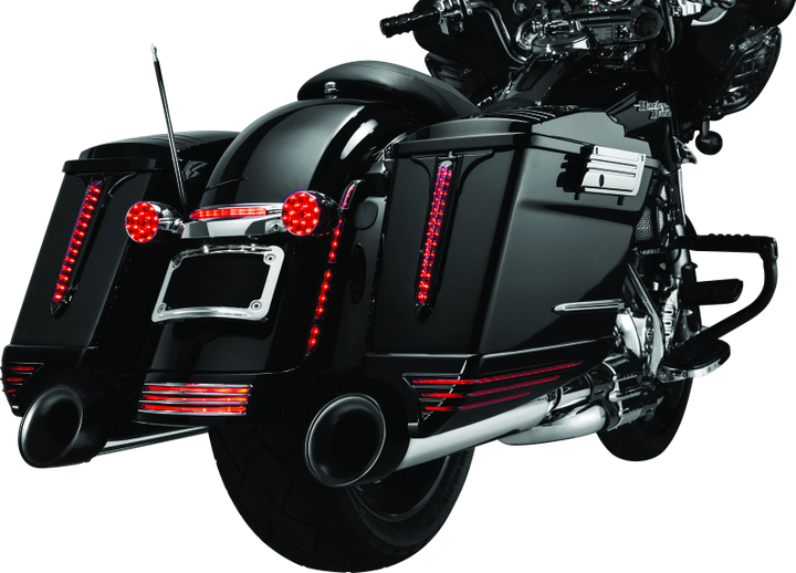 Kuryakyn Rear Fender Accents FLHX & FLTR Models Chrome - Bull Strap