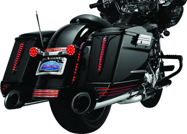 Kuryakyn Rear Fender Accents FLHX & FLTR Models Chrome - Bull Strap