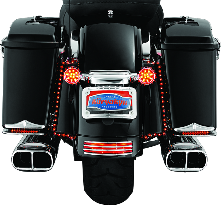 Kuryakyn Rear Fender Accents FLHX & FLTR Models Chrome - Bull Strap