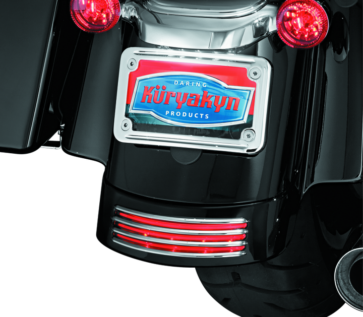 Kuryakyn Rear Fender Accents FLHX & FLTR Models Chrome - Bull Strap