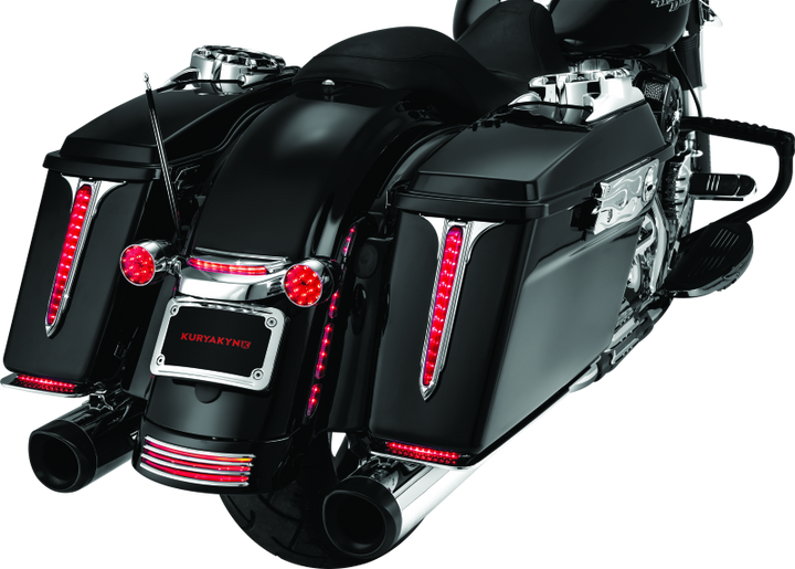 Kuryakyn Rear Fender Accents FLHX & FLTR Models Chrome - Bull Strap