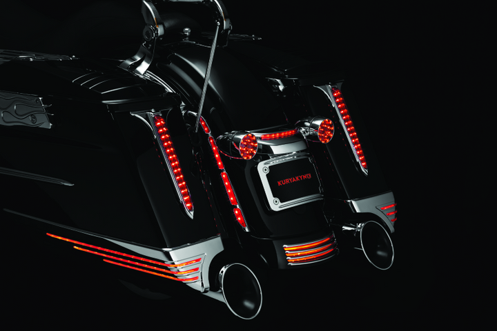 Kuryakyn Rear Fender Accents FLHX & FLTR Models Chrome - Bull Strap