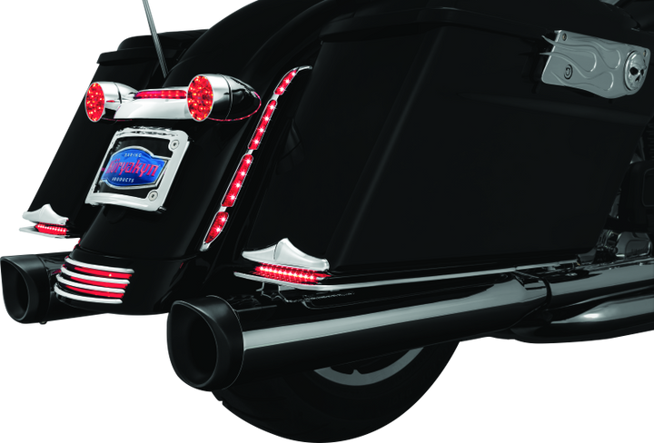 Kuryakyn Rear Fender Accents FLHX & FLTR Models Chrome - Bull Strap