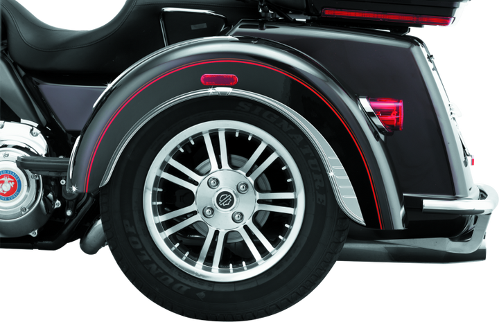 Kuryakyn Rear Fender Flares For Trikes Chrome - Bull Strap