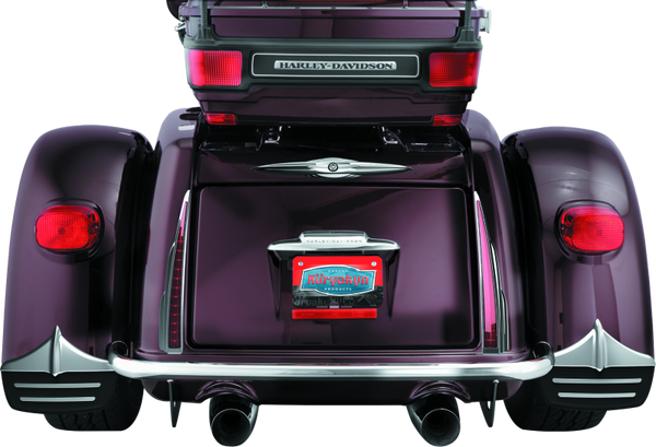 Kuryakyn Rear Mud Flaps For Trikes Chrome - Bull Strap