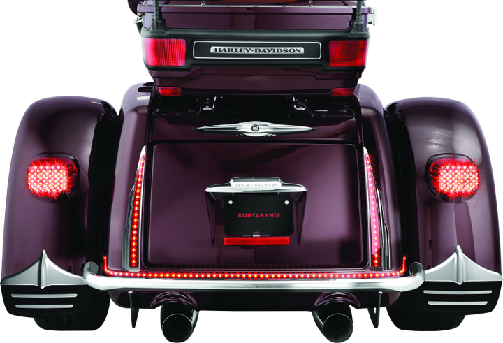 Kuryakyn Rear Mud Flaps For Trikes Chrome - Bull Strap