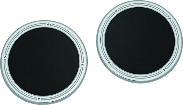 Kuryakyn Rear Speaker Accents For 14-Up Touring Models Chrome - Bull Strap