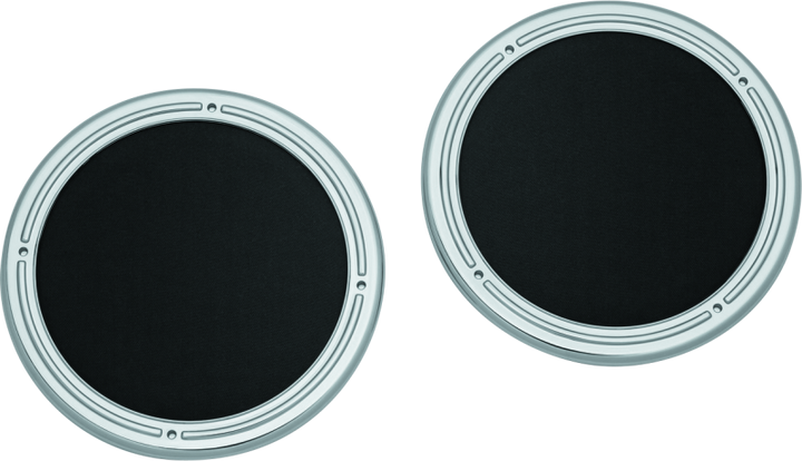 Kuryakyn Rear Speaker Accents For 14-Up Touring Models Chrome - Bull Strap