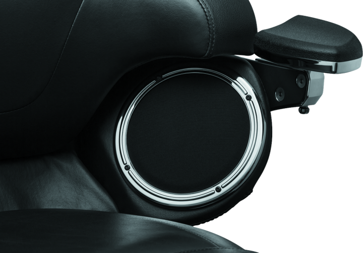 Kuryakyn Rear Speaker Accents For 14-Up Touring Models Chrome - Bull Strap
