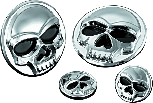 Kuryakyn Replacement Components Zombie Medallions 1in Diameter Chrome - Bull Strap