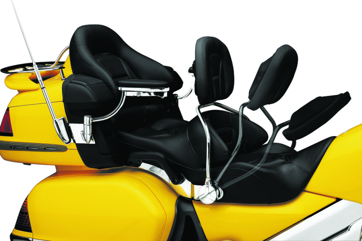 Kuryakyn Rider Backrest Honda GL1800 01-10 Models Chrome - Bull Strap