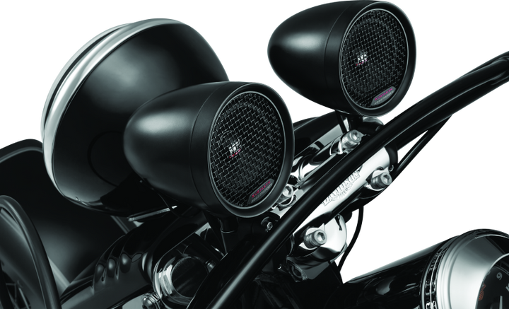 Kuryakyn Road Thunder Speaker Pods Bluetooth Audio Controller Black - Bull Strap