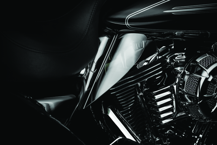 Kuryakyn Saddle Shields Heat Deflectors 09-Up Touring Smoke - Bull Strap