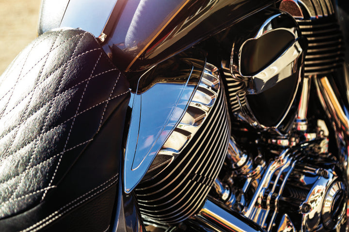 Kuryakyn Saddle Shields Heat Deflectors 14-Up Indian Models(excluding Scout) Smoke - Bull Strap