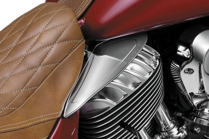 Kuryakyn Saddle Shields Heat Deflectors 14-Up Indian Models(excluding Scout) Smoke - Bull Strap