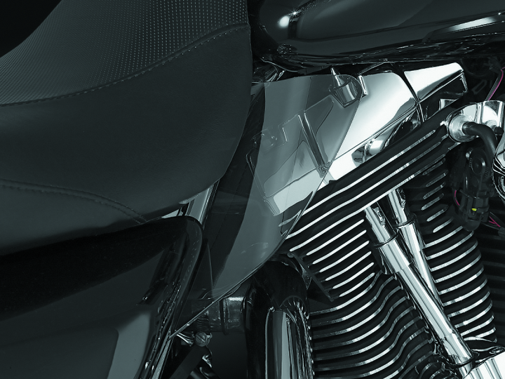 Kuryakyn Saddle Shields Heat Deflectors 97-07 Touring Smoke - Bull Strap