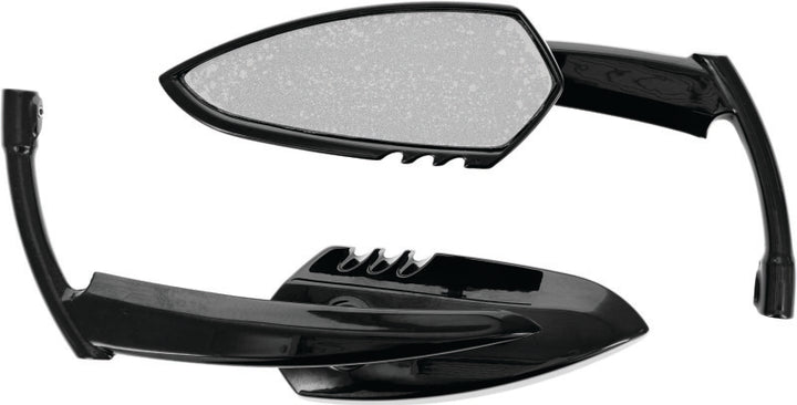 Kuryakyn Scythe Mirrors Black - Bull Strap