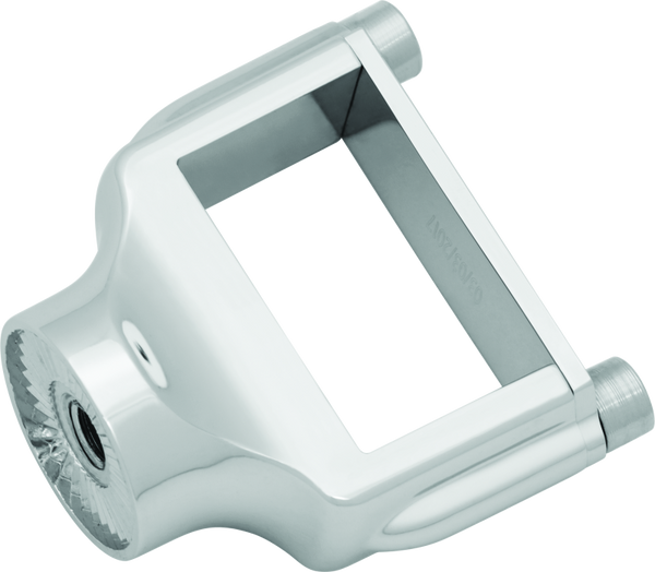 Kuryakyn Side Mount License Plate Holder Clamp 86-22 XL Models Chrome - Bull Strap