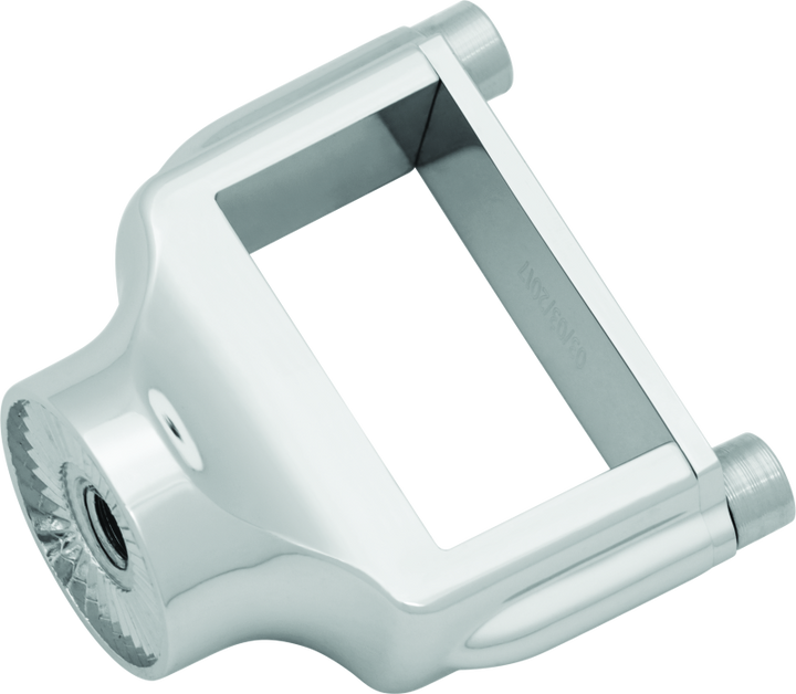 Kuryakyn Side Mount License Plate Holder Clamp 86-22 XL Models Chrome - Bull Strap