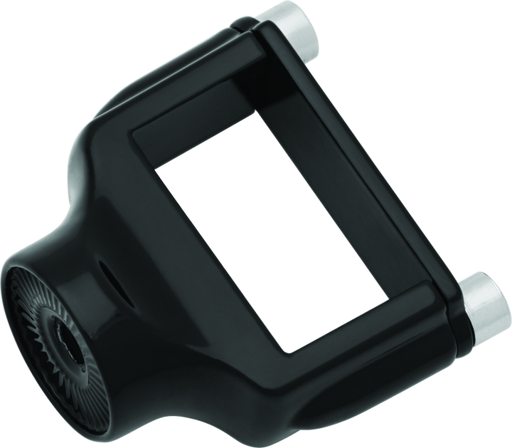 Kuryakyn Side Mount License Plate Holder Clamp 86-22 XL Models Gloss Black - Bull Strap