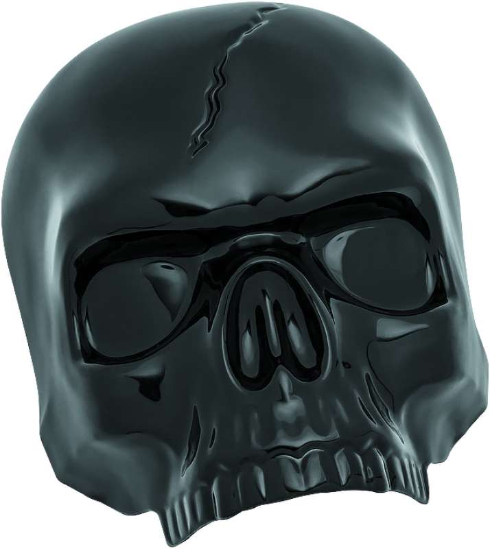 Kuryakyn Skull Horn Cover Black - Bull Strap