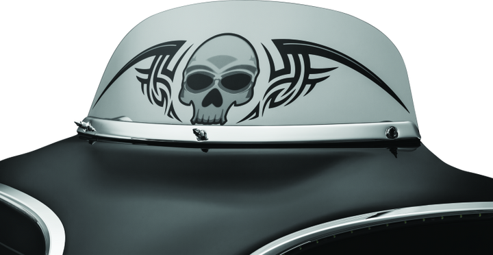 Kuryakyn Smooth Windshield Trim 96-13 Touring Chrome - Bull Strap