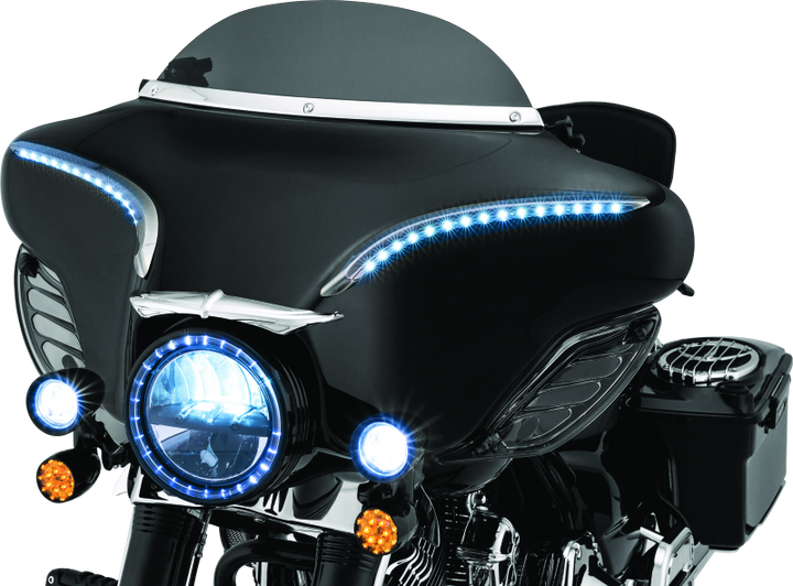 Kuryakyn Smooth Windshield Trim 96-13 Touring Chrome - Bull Strap