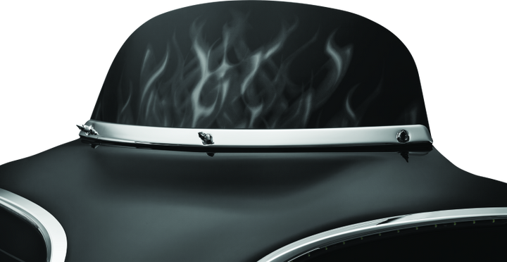 Kuryakyn Smooth Windshield Trim 96-13 Touring Chrome - Bull Strap