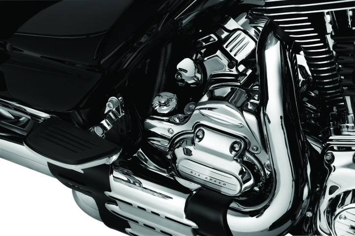 Kuryakyn Starter Cover 07-16 Touring Chrome - Bull Strap