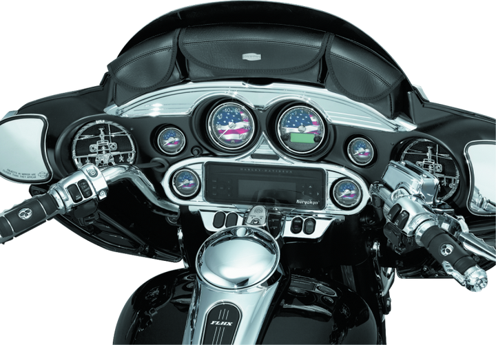 Kuryakyn Stereo Accent 96-13 FL Touring Models Chrome - Bull Strap
