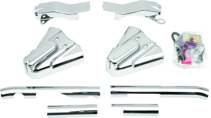 Kuryakyn Swingarm Cover Kit - Unlighted 86-99 Softail Models Chrome - Bull Strap