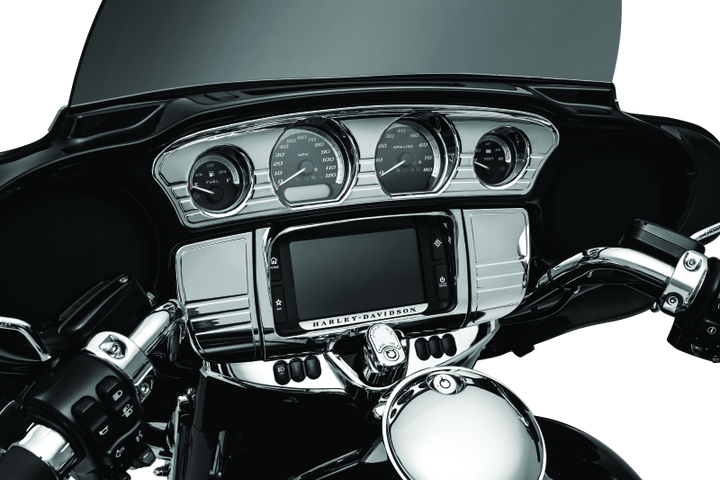 Kuryakyn Switch Panel Accent 14-Up Touring Models Chrome - Bull Strap
