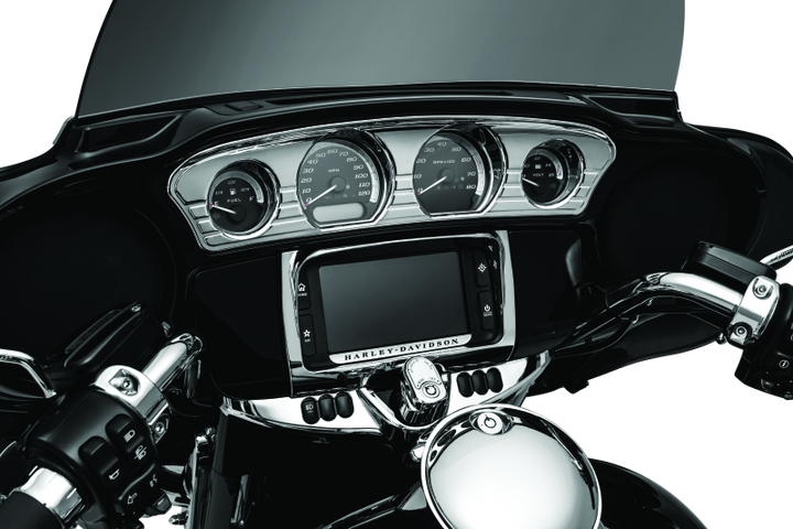Kuryakyn Switch Panel Accent 14-Up Touring Models Chrome - Bull Strap
