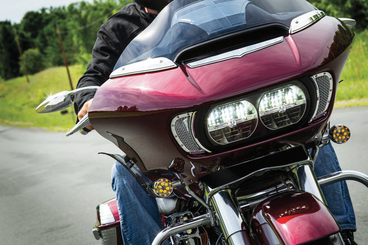 Kuryakyn Teardrop Mirrors Chrome - Bull Strap