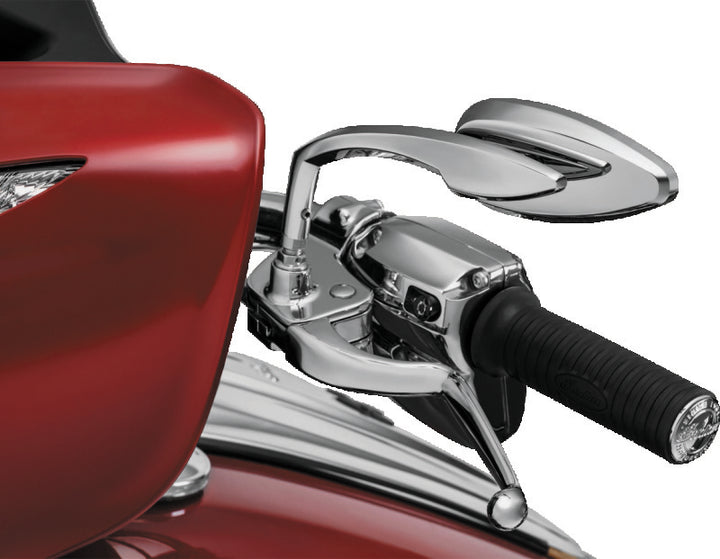 Kuryakyn Teardrop Mirrors Chrome - Bull Strap