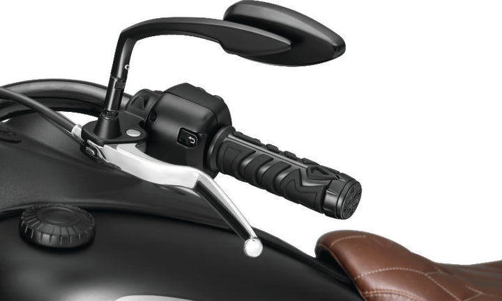 Kuryakyn Teardrop Mirrors Satin Black - Bull Strap