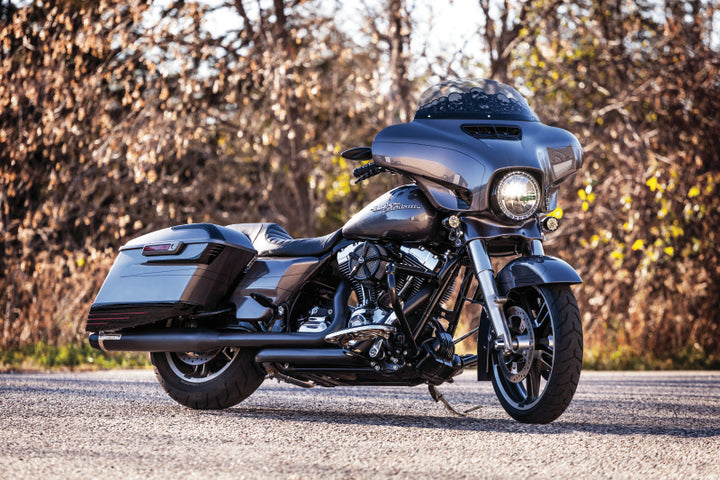 Kuryakyn Teardrop Mirrors Satin Black - Bull Strap