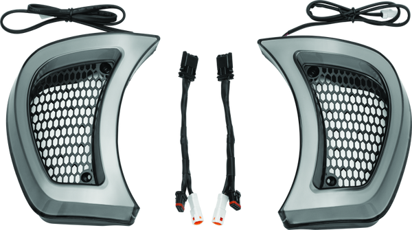 Kuryakyn Tracer Headlight Vent Accents Road Glide - Bull Strap